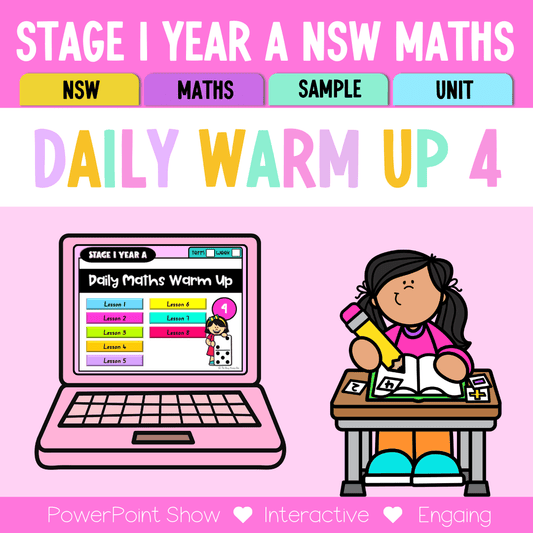 Stage 1 Year A Australian | NSW Math Daily Review | Warm-Up Unit 4 -