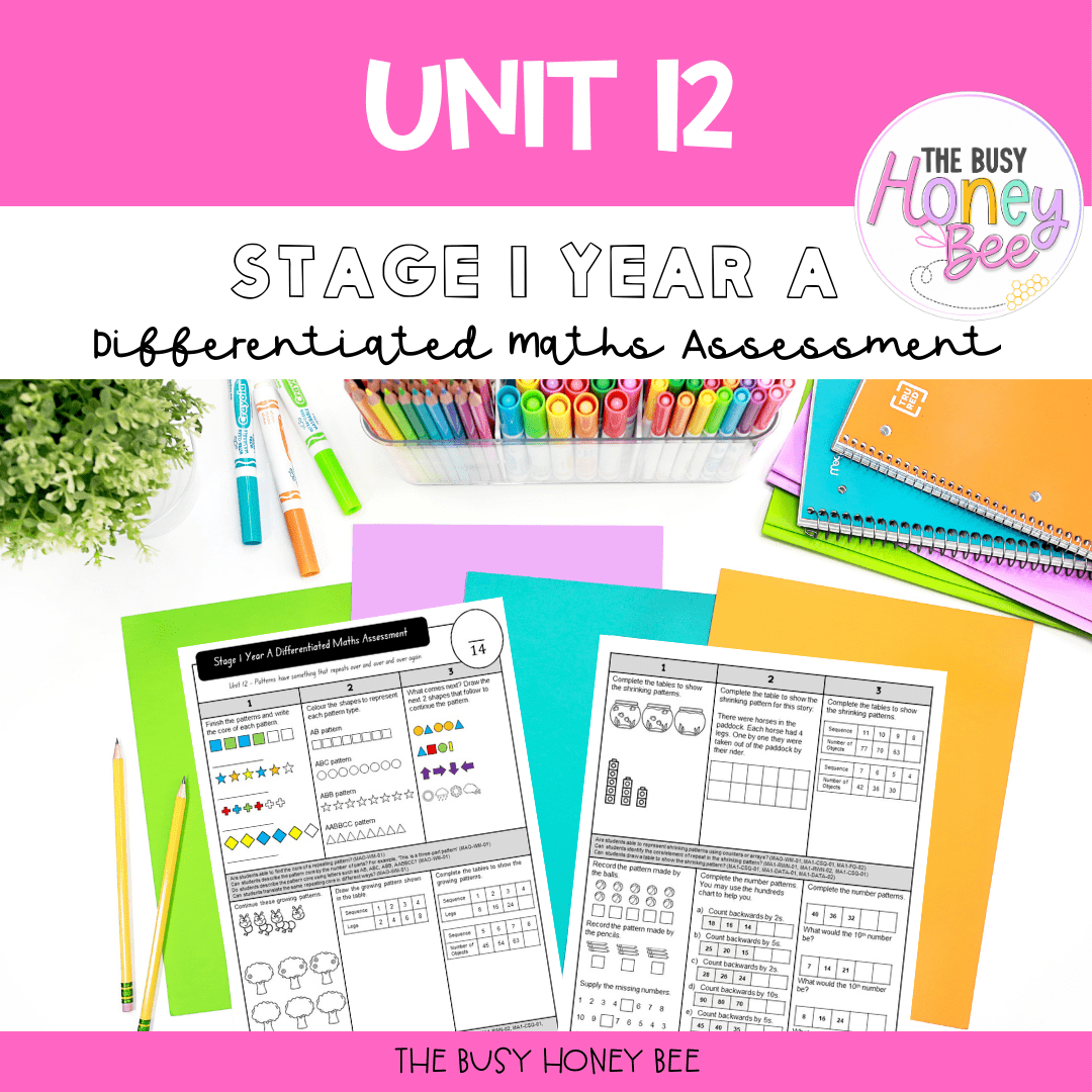 Stage 1 Year A Differentiated Maths Assessment Unit 12 - Assessment