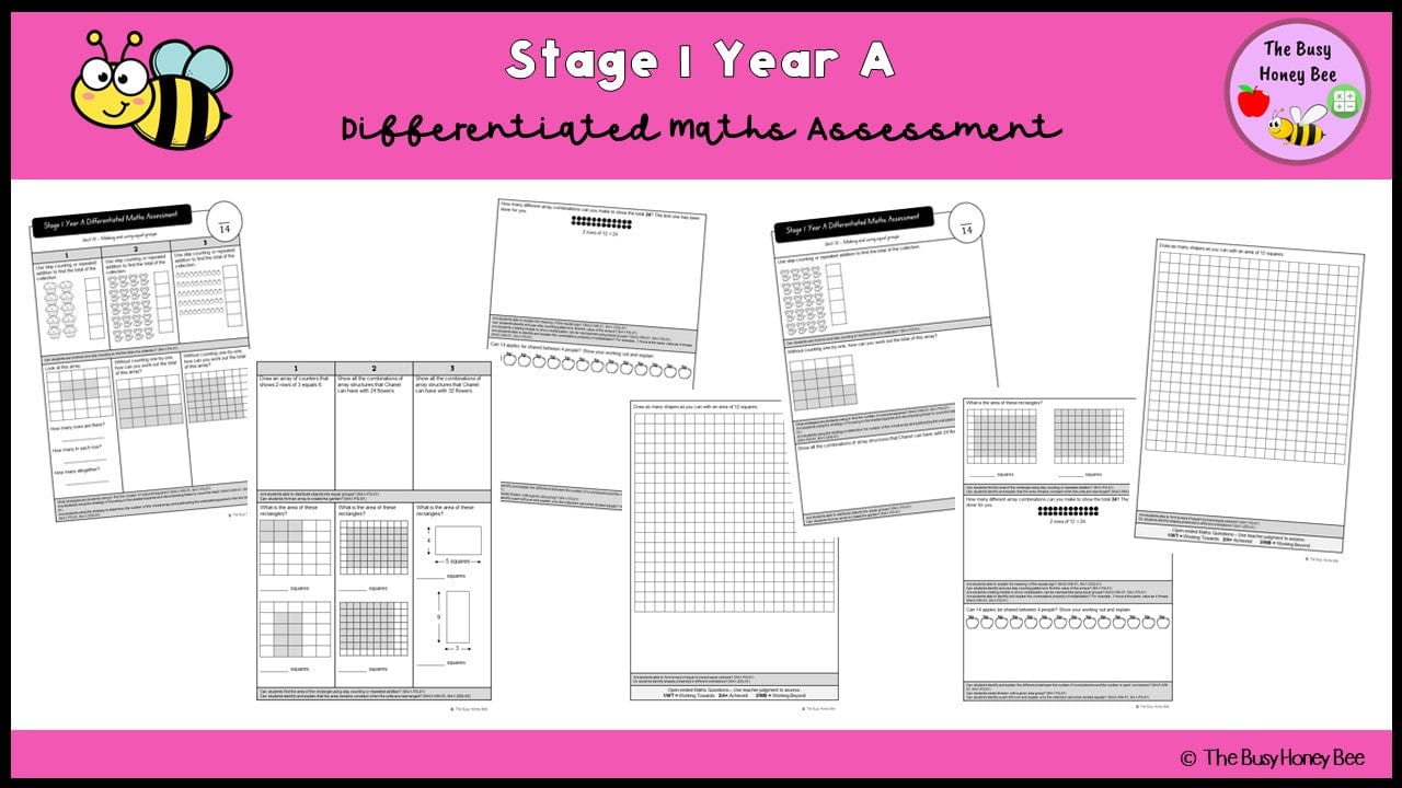 Stage 1 Year A Differentiated Maths Assessment Unit 13 - Assessment