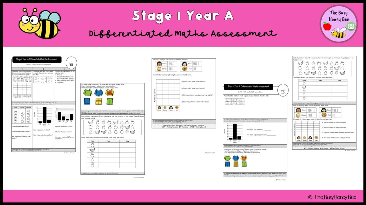 Stage 1 Year A Differentiated Maths Assessment Unit 18 - Microsoft Word Document