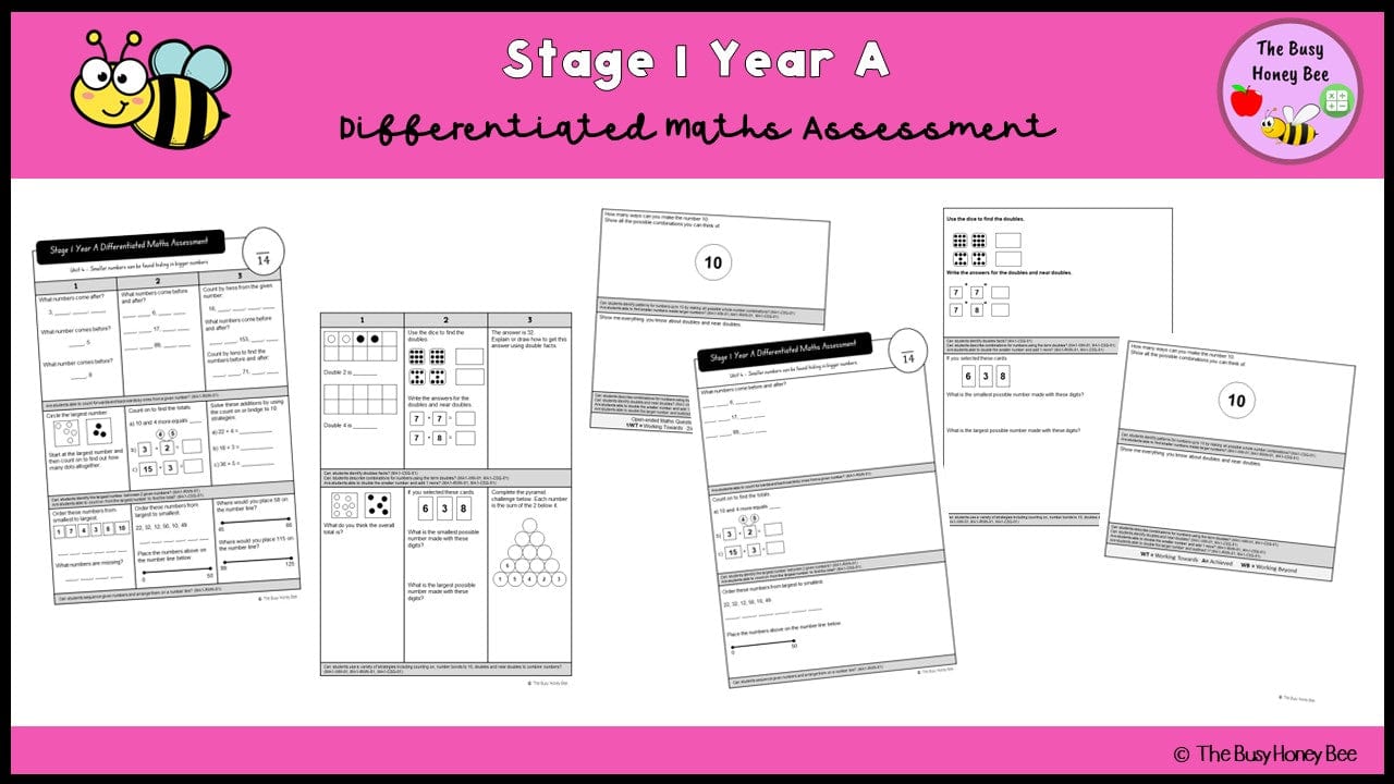 Stage 1 Year A Differentiated Maths Assessment Unit 4 - Assessment