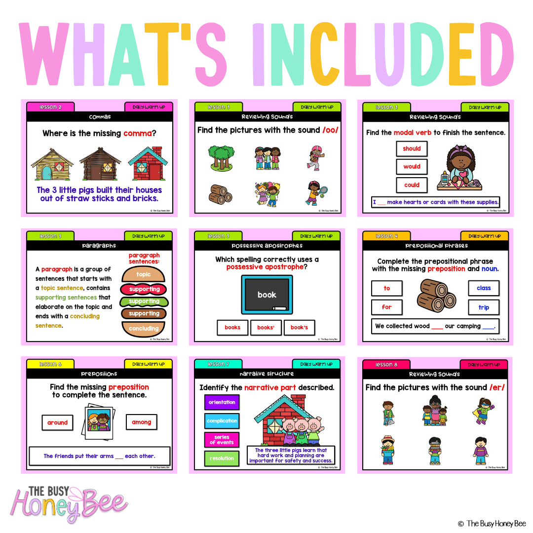 Stage 1 Year A English Australian | NSW English Daily Review | Warm-Up Term 3 Mega Bundle -