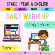 Stage 1 Year A English Daily Warm Up Term 1 Mega Bundle -