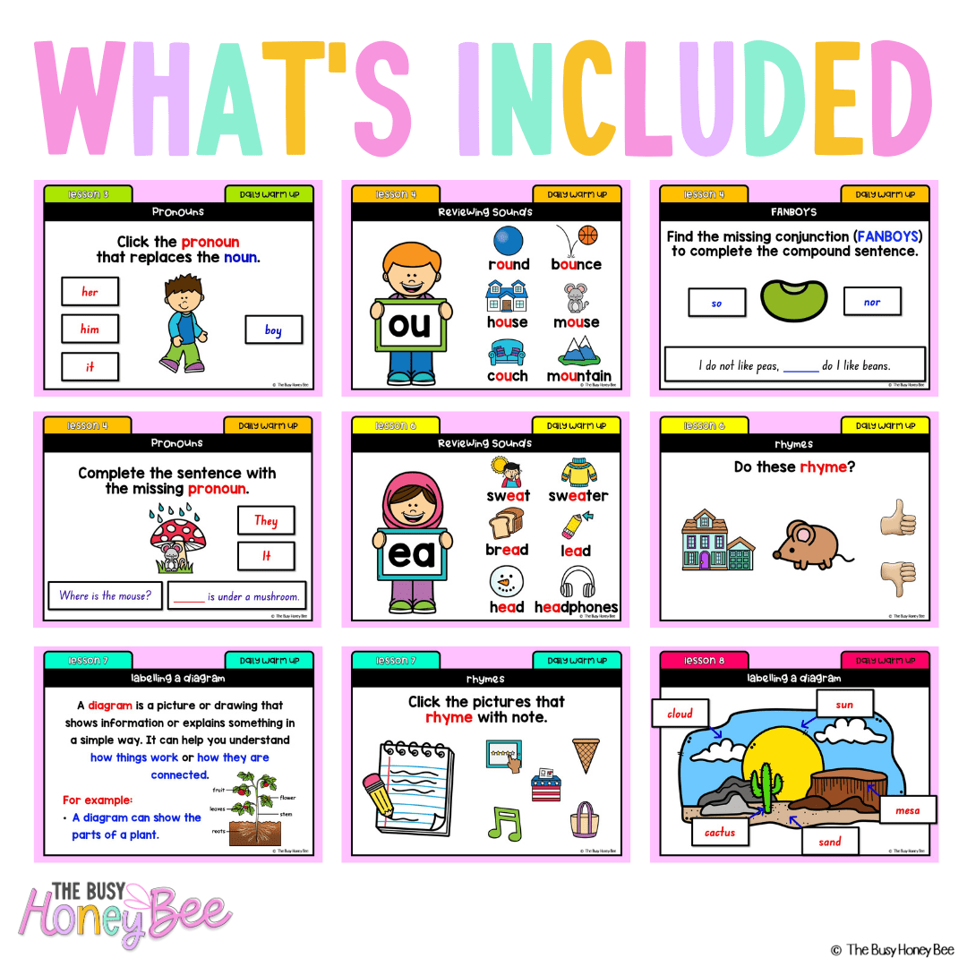 Stage 1 Year A English Daily Warm Up Term 2 Mega Bundle -