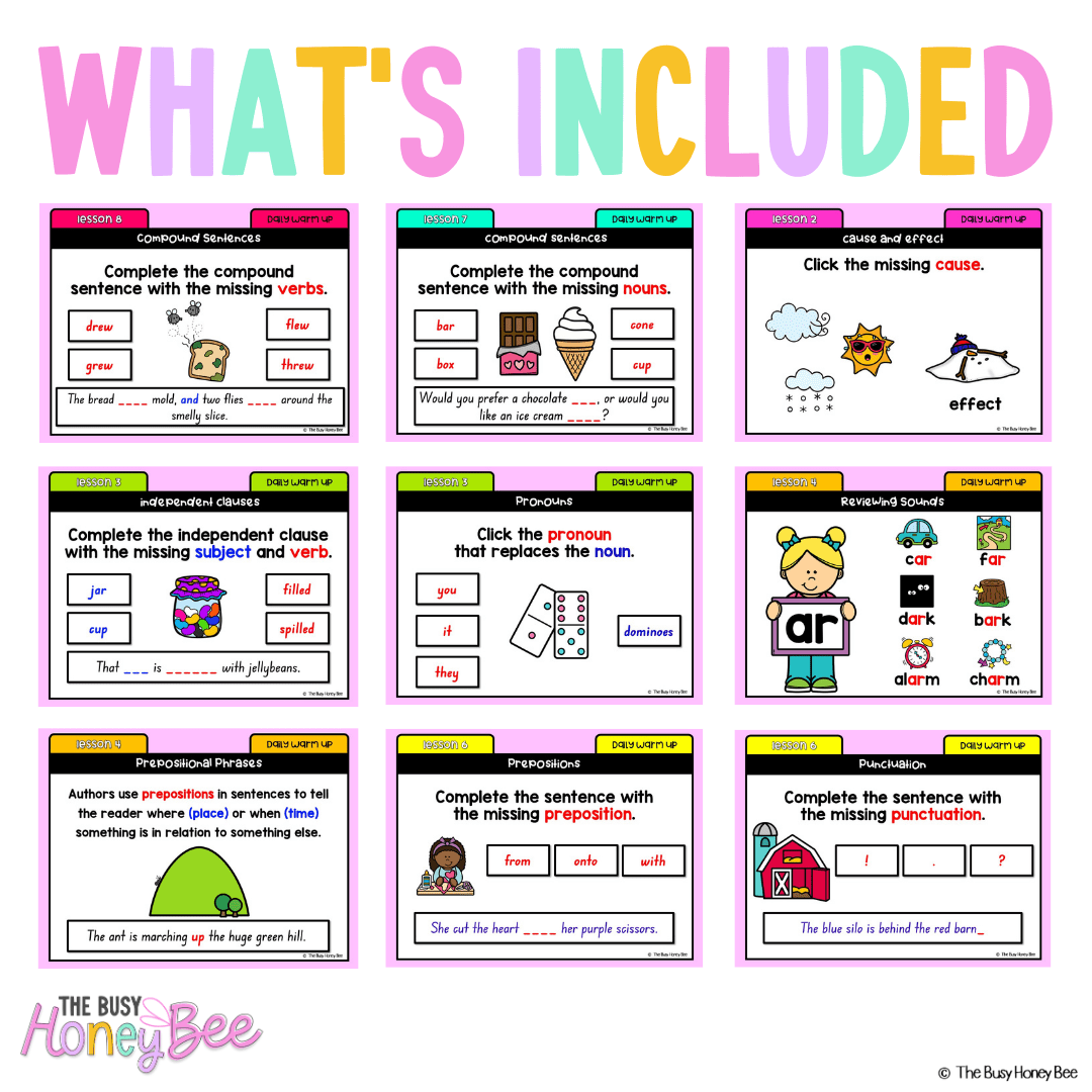 Stage 1 Year A English Daily Warm Up Term 2 Mega Bundle -