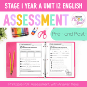 Stage 1 Year A English Pre- and Post-Assessment Unit 12 - Assessment