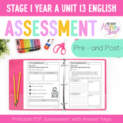 Stage 1 Year A English Pre- and Post-Assessment Unit 13 - Assessment
