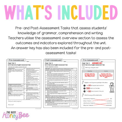 Stage 1 Year A English Pre- and Post-Assessment Unit 14 - Assessment