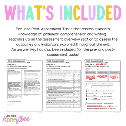 Stage 1 Year A English Pre- and Post-Assessment Unit 15 - Assessment