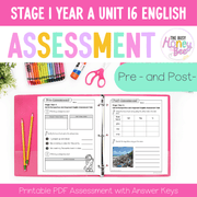 Stage 1 Year A English Pre- and Post-Assessment Unit 16 - Assessment
