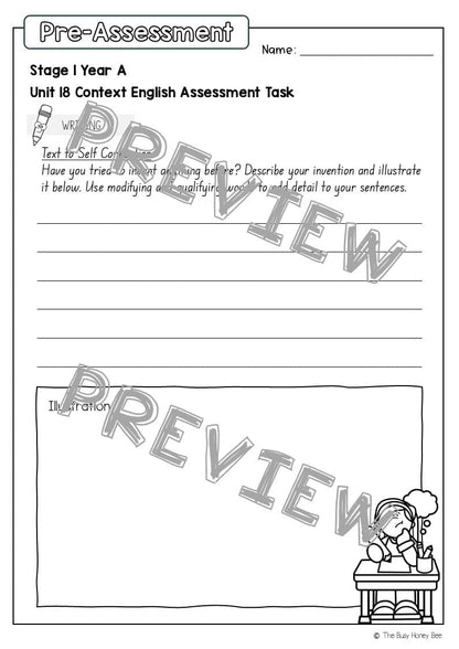 Stage 1 Year A English Pre- and Post-Assessment Unit 18 - Assessment