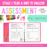 Stage 1 Year A English Pre- and Post-Assessment Unit 19 - Assessment