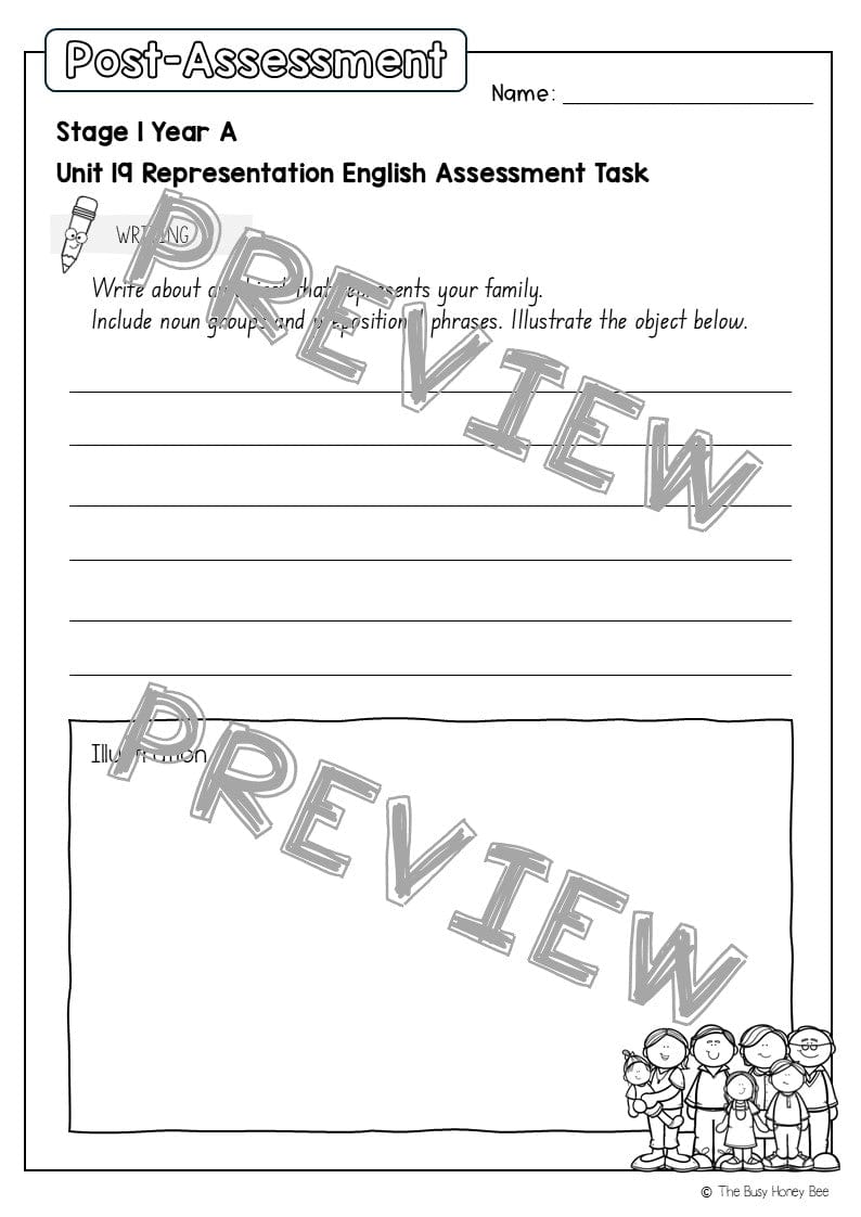 Stage 1 Year A English Pre- and Post-Assessment Unit 19 - Assessment