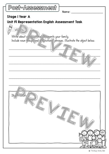 Stage 1 Year A English Pre- and Post-Assessment Unit 19 - Assessment