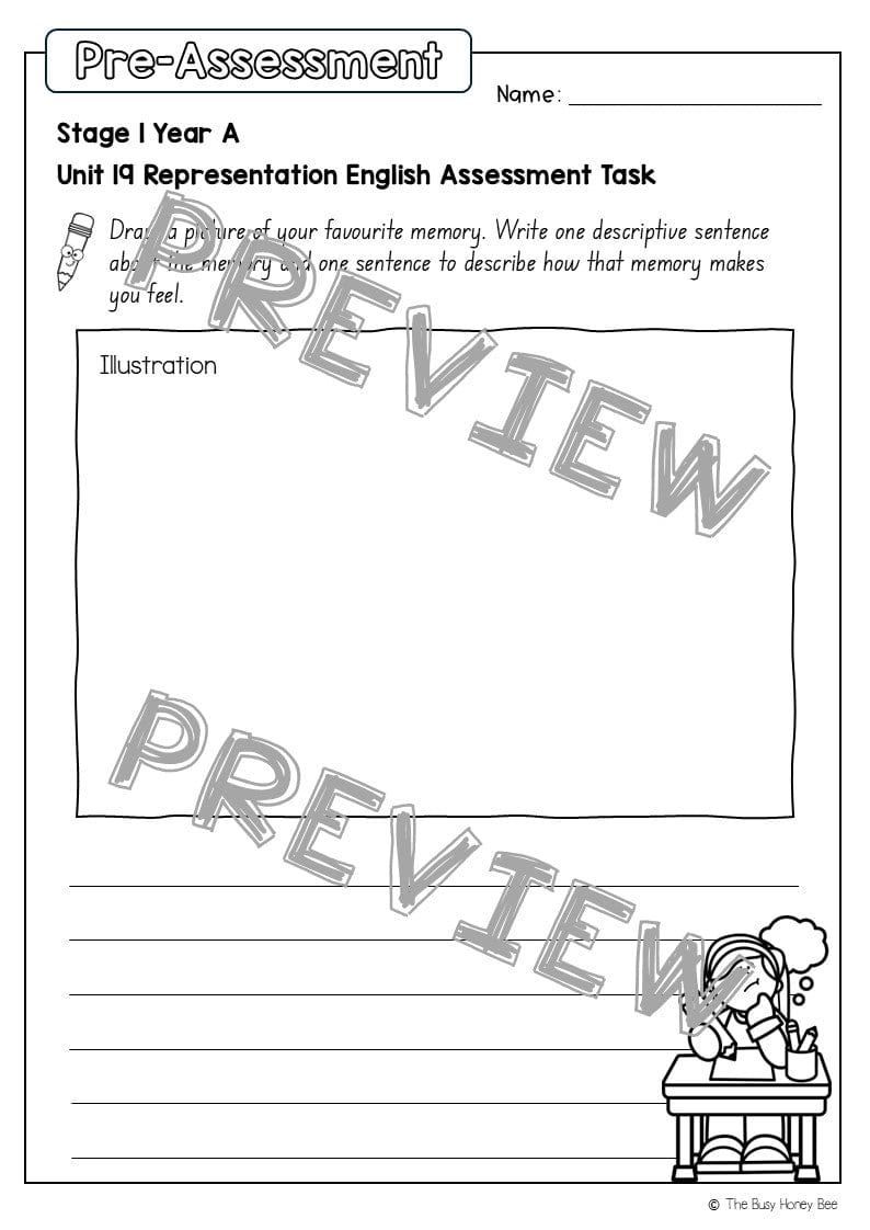 Stage 1 Year A English Pre- and Post-Assessment Unit 19 - Assessment