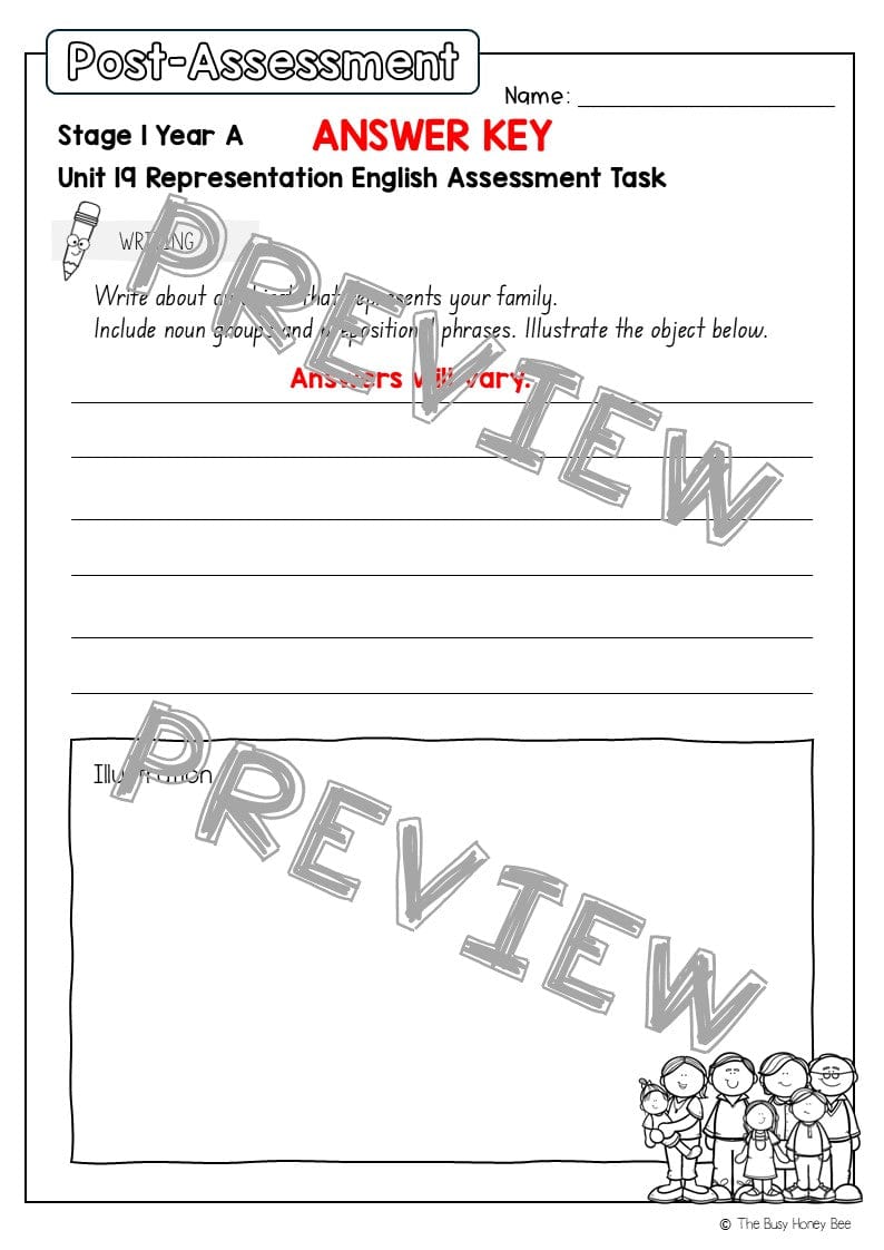 Stage 1 Year A English Pre- and Post-Assessment Unit 19 - Assessment