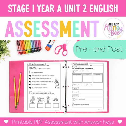 Stage 1 Year A English Pre- and Post-Assessment Unit 2 - Assessment