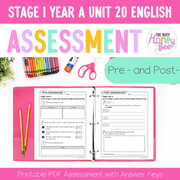Stage 1 Year A English Pre- and Post-Assessment Unit 20 - Assessment
