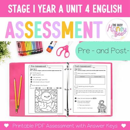 Stage 1 Year A English Pre- and Post-Assessment Unit 4 - Assessment