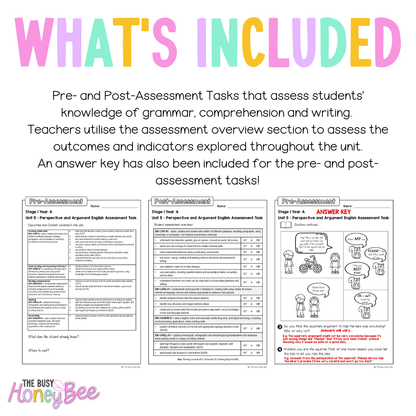 Stage 1 Year A English Pre- and Post-Assessment Unit 5 - Assessment