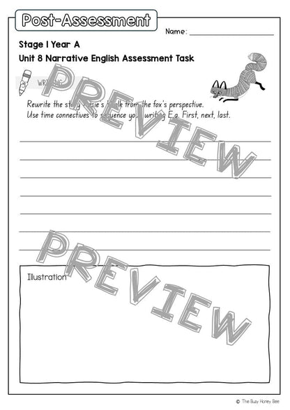 Stage 1 Year A English Pre- and Post-Assessment Unit 8 - Assessment