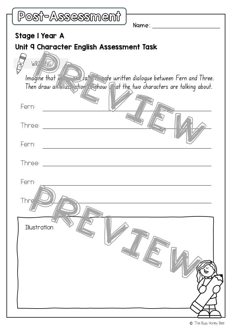 Stage 1 Year A English Pre- and Post-Assessment Unit 9 - Assessment