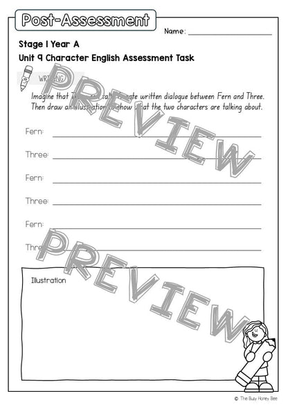 Stage 1 Year A English Pre- and Post-Assessment Unit 9 - Assessment