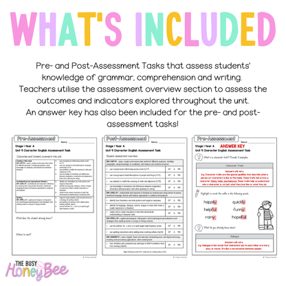 Stage 1 Year A English Pre- and Post-Assessment Unit 9 - Assessment