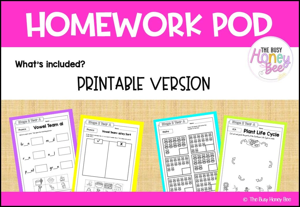 Stage 1 Year A Homework/Learning Pod 1 - PowerPoint
