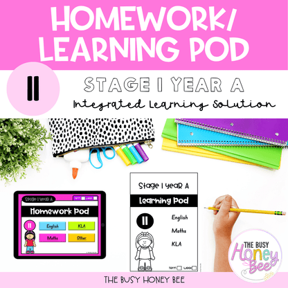 Stage 1 Year A Homework/Learning Pod 11 - Homework | Casual Teaching