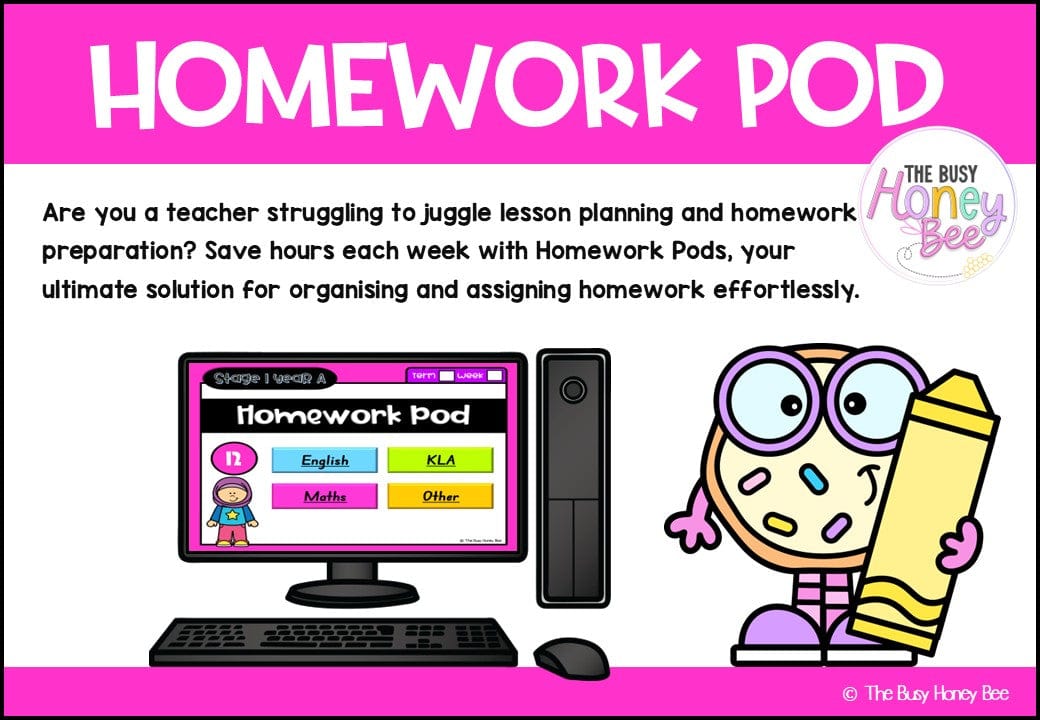 Stage 1 Year A Homework/Learning Pod 12 - Homework | Casual Teaching