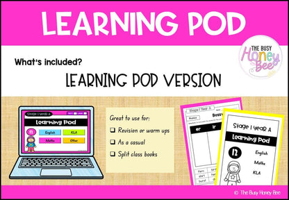 Stage 1 Year A Homework/Learning Pod 12 - Homework | Casual Teaching