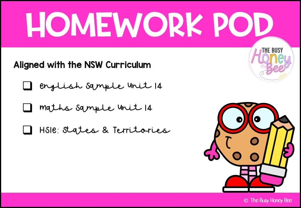 Stage 1 Year A Homework/Learning Pod 14 - Homework | Casual Teaching