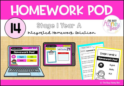 Stage 1 Year A Homework/Learning Pod 14 - Homework | Casual Teaching