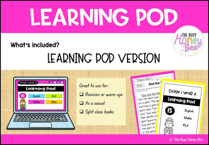 Stage 1 Year A Homework/Learning Pod 15 - Homework | Casual Teaching
