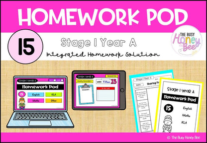 Stage 1 Year A Homework/Learning Pod 15 - Homework | Casual Teaching