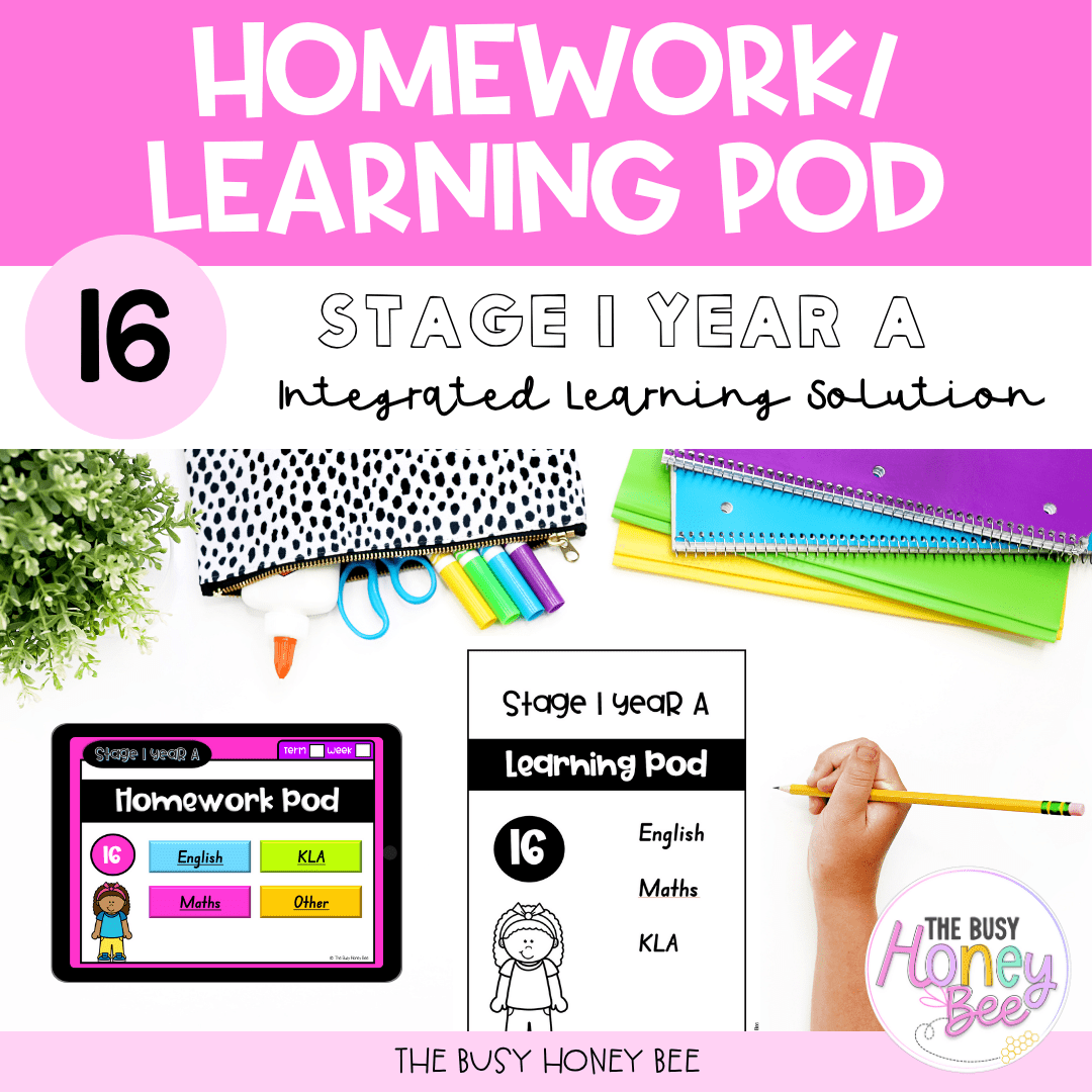 Stage 1 Year A Homework/Learning Pod 16 - Homework | Casual Teaching