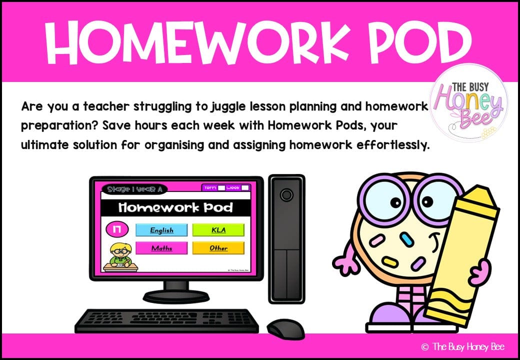 Stage 1 Year A Homework/Learning Pod 17 - Homework | Casual Teaching