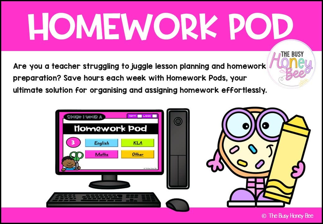 Stage 1 Year A Homework/Learning Pod 3 - Homework | Casual Teaching