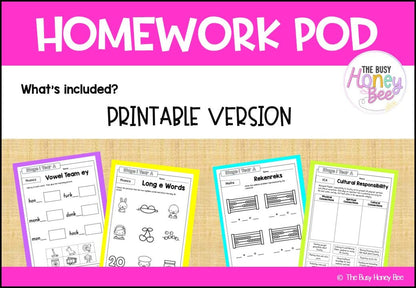 Stage 1 Year A Homework/Learning Pod 4 - Homework | Casual Teaching