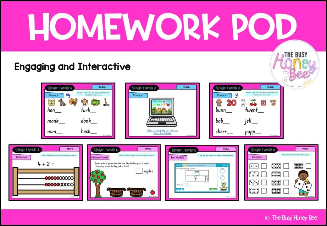 Stage 1 Year A Homework/Learning Pod 4 - Homework | Casual Teaching