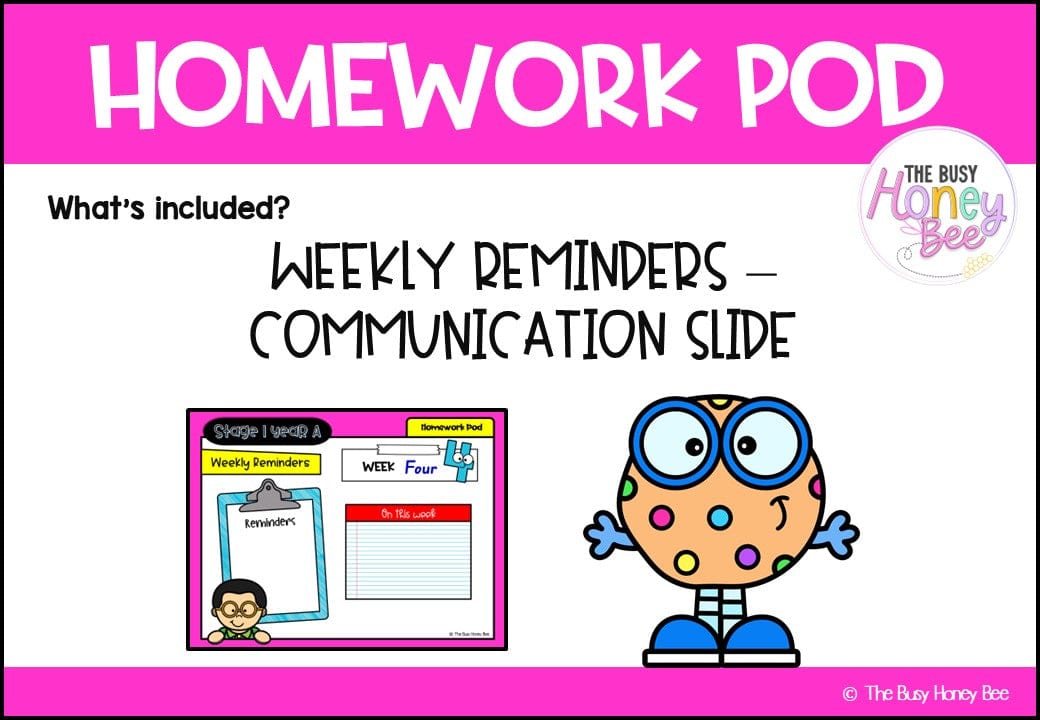 Stage 1 Year A Homework/Learning Pod 4 - Homework | Casual Teaching