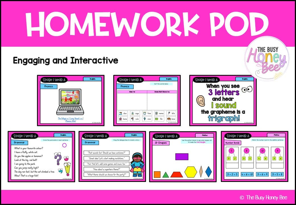 Stage 1 Year A Homework/Learning Pod 5 - Homework | Casual Teaching