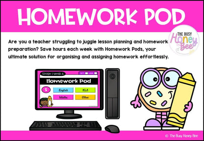 Stage 1 Year A Homework/Learning Pod 5 - Homework | Casual Teaching