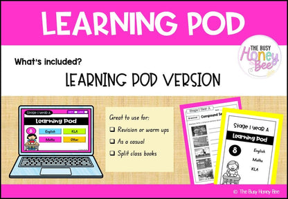Stage 1 Year A Homework/Learning Pod 8 - Homework | Casual Teaching