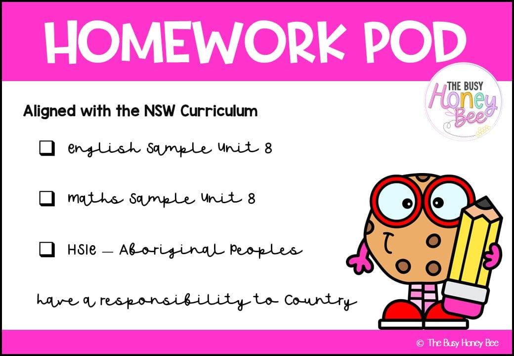 Stage 1 Year A Homework/Learning Pod 8 - Homework | Casual Teaching