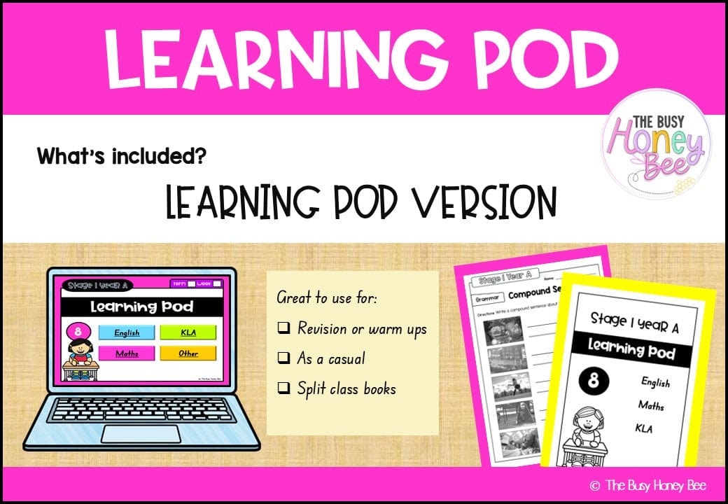 Stage 1 Year A Homework/Learning Pods Term 2 Mega Bundle - Homework | Casual Teaching