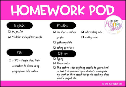 Stage 1 Year A Homework/Learning Pods Term 4 Mega Bundle - Homework | Casual Teaching