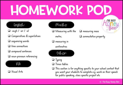 Stage 1 Year A Homework/Learning Pods Term 4 Mega Bundle - Homework | Casual Teaching