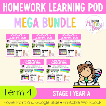 Stage 1 Year A Homework/Learning Pods Term 4 Mega Bundle - Homework | Casual Teaching